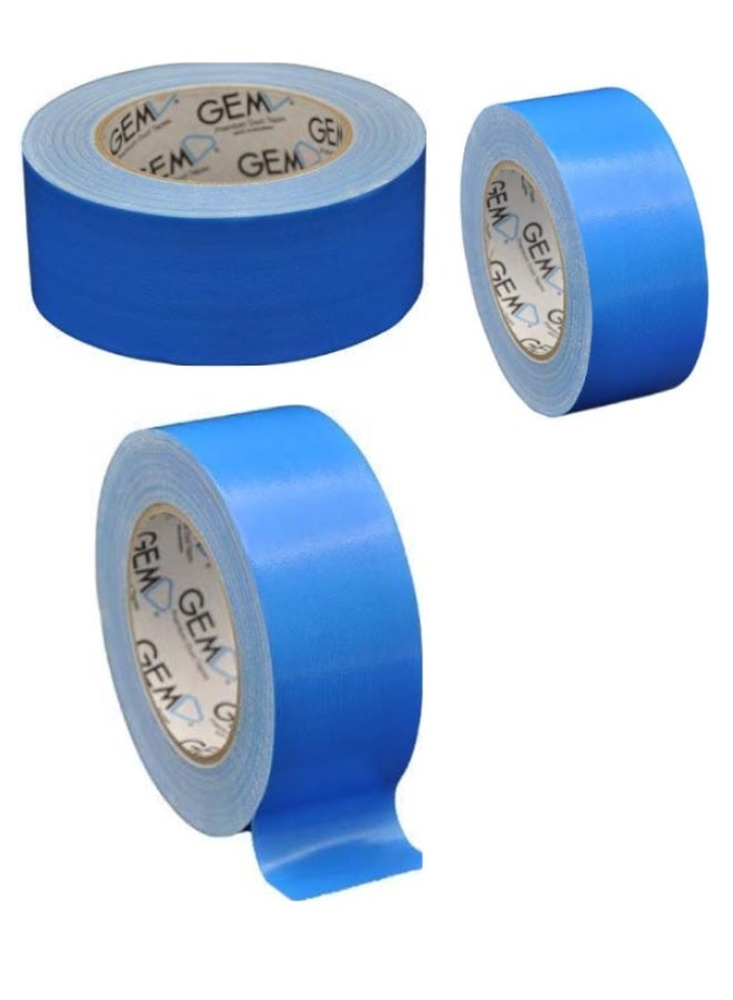 Gem Premium Duct Tape 50mm x 25m Strong Adhesive Light Blue - Image 4