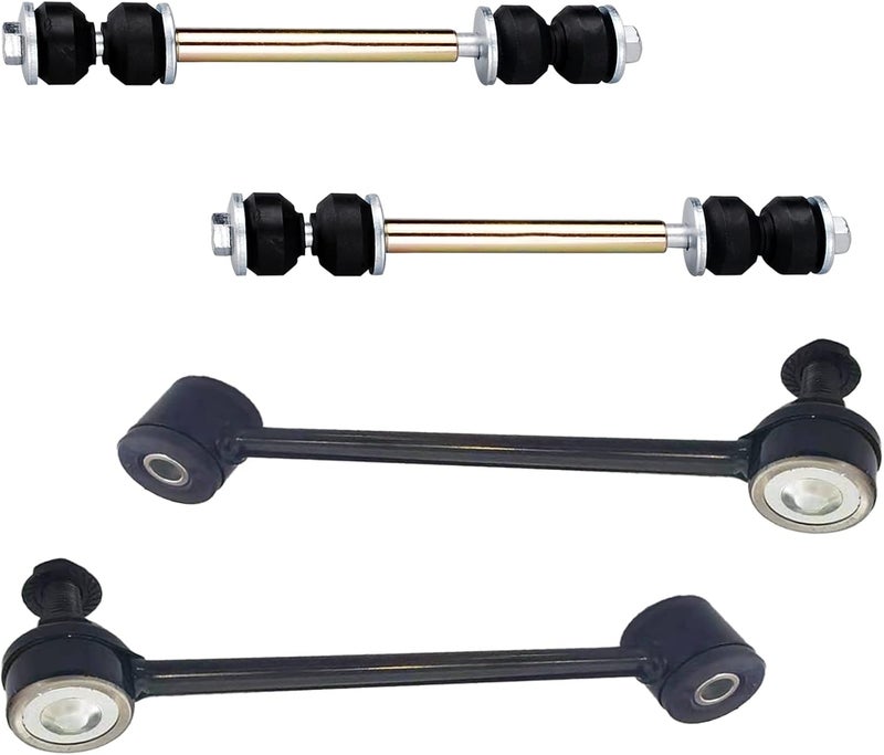 HHCM 4pc Front Rear Sway Bar Link Kit K80631 K6700 for Cadillac Escalade 02-06, Escalade ESV 03-06, Escalade EXT 02-06, Stabilizer Bar Links for Chevy Suburban 1500 00-06, for GMC Yukon, for Hummer H2 - Image 1