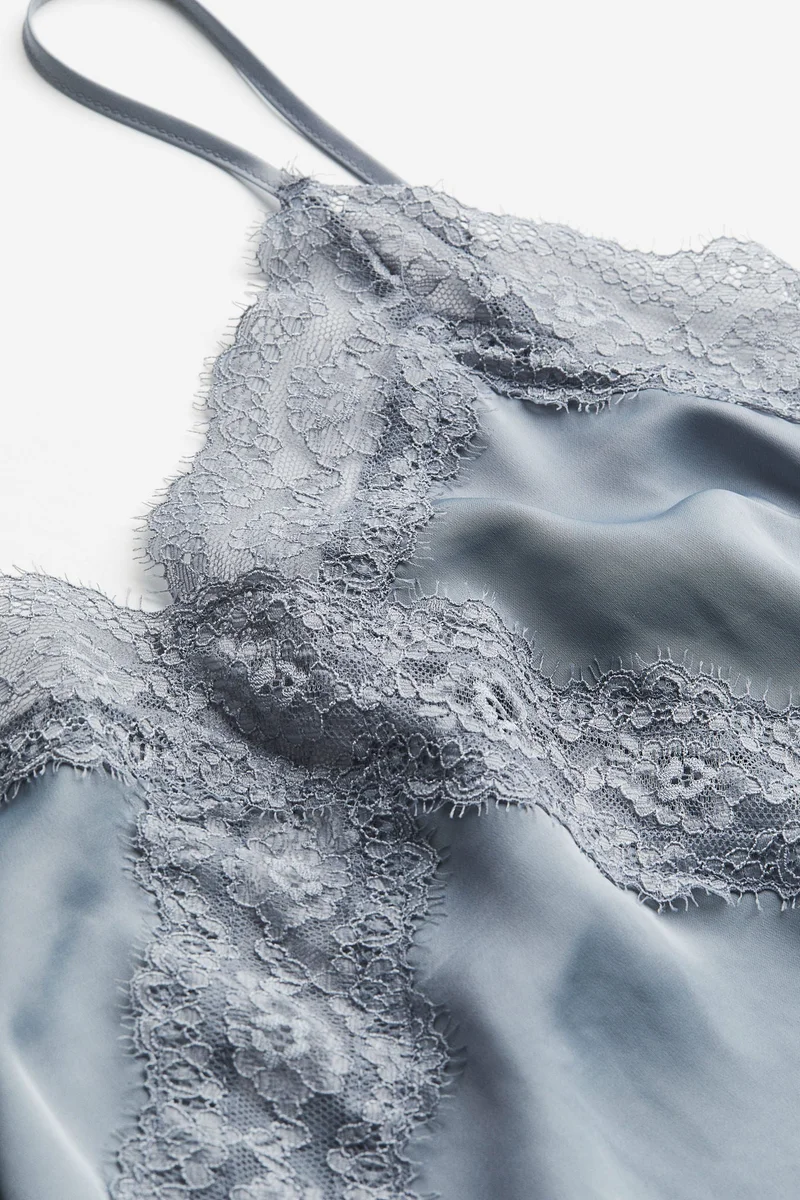 اتش اند ام قميص نوم من الساتان