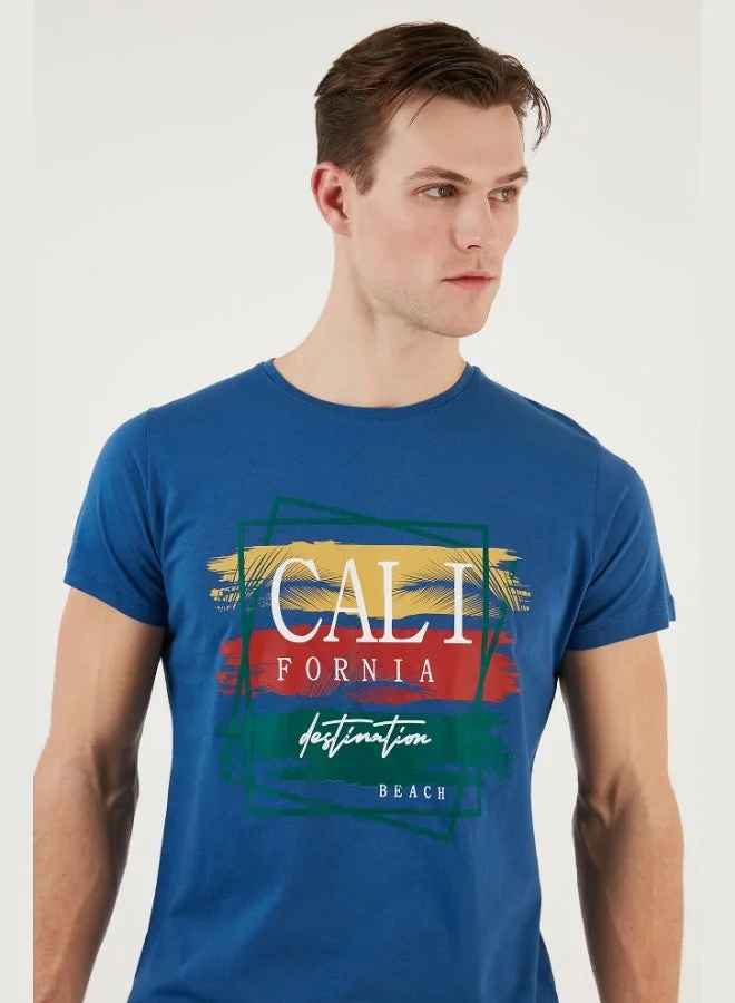 Buratti  Buratti Cotton Slim Fit Crew Neck T Shirt Men's T SHIRT 541CALIFORNIA24 for Men | Best Price UAE