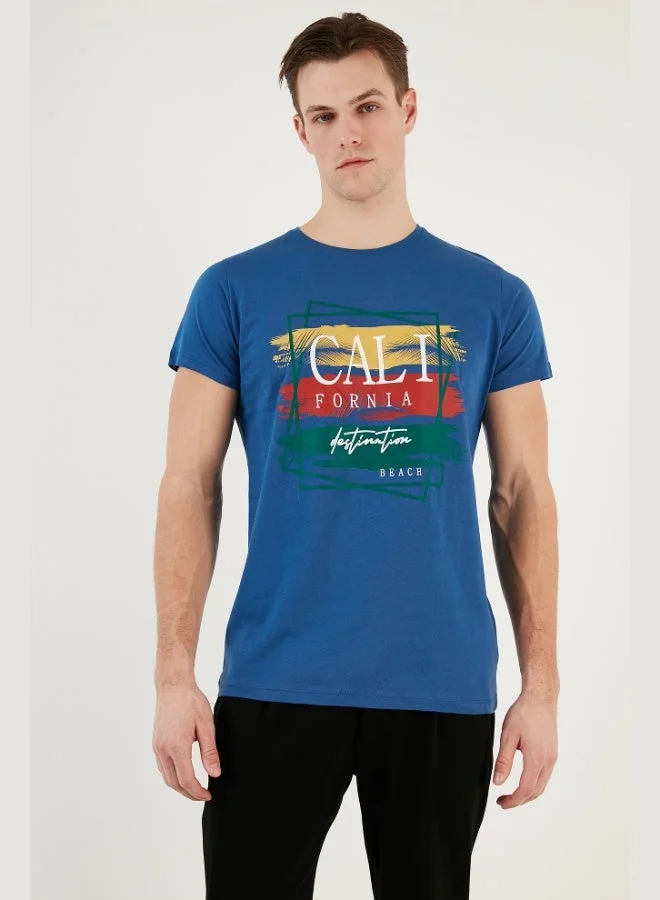 Buratti  Buratti Cotton Slim Fit Crew Neck T Shirt Men's T SHIRT 541CALIFORNIA24 for Men | Best Price UAE