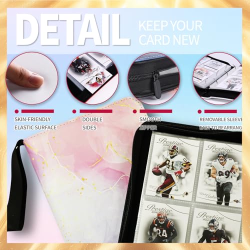 Dosanlues 1080 Pockets Card Binder 9 Pocket, Trading Card Binder with 60 Page Removable Sleeves, Zipper Card Book Album Holder[PROTECTIVE][PLEASANT TOUCH SURFACE] - Image 2