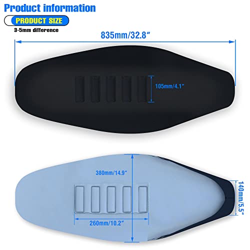 MCHMFG غطاء مقعد ناعم عالمي من MCHMFG بتصميم الماس للدراجات النارية والدراجات الترابية MX كروس إندورو أسود - Image 4