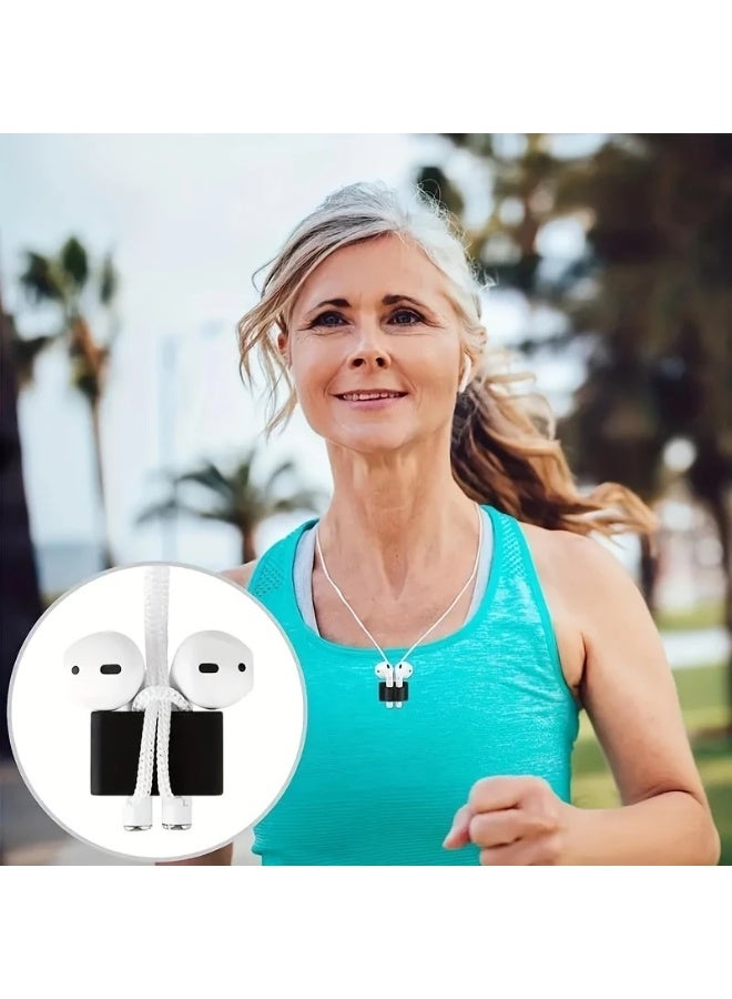 Silicone Earbuds Holder for Smart Watch Band, Wireless Earphone Anti‑Lost Storage Clip, Portable Earbuds Organizer Keeper for Sports Running Gym Fitness, Compatible with AirPods - Image 5