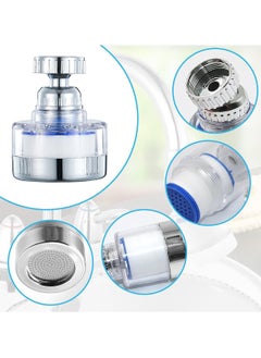 GoodTool 360 Degree Rotating Filter Faucet Faucet Purifier Removes Heavy Metals And Hard Water Equipped With 1 Multi-Purpose Connector 5 Filter Cartridges Suitable For Home Kitchens And Bathrooms  - Image 5