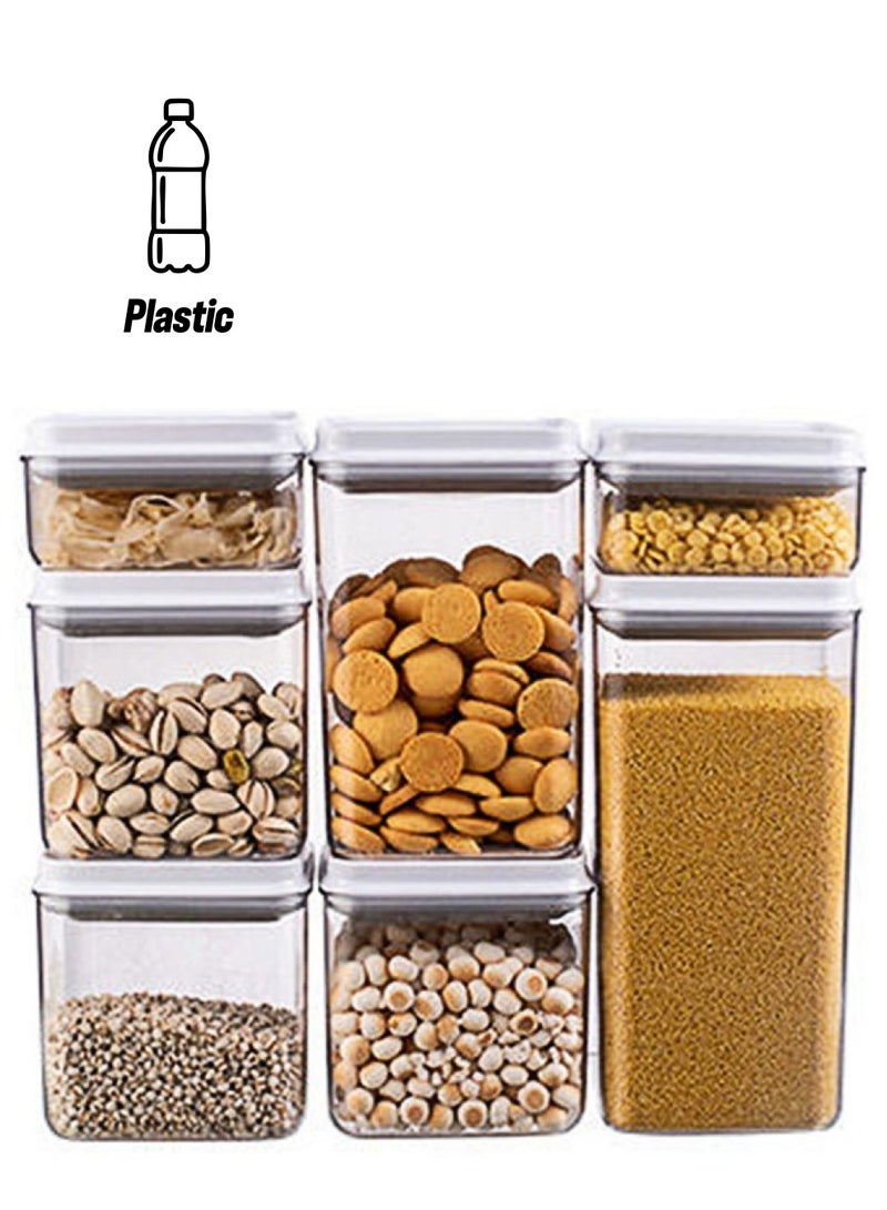 Arabest 7 Pack Food Storage Containers with lids, Plastic BPA-Free Meal Prep Container with Free Labels & Marker - Leak Proof & Freezer Safe - Image 1