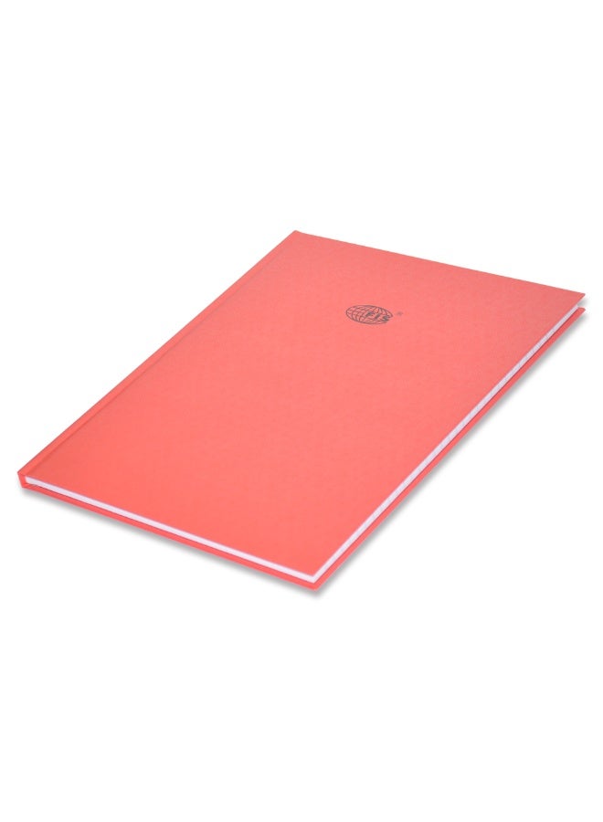 FIS Neon Hard Cover Notebook Single Line A4, 100-Sheets, Red 5-Piece - FSNBA4N250  - Image 2