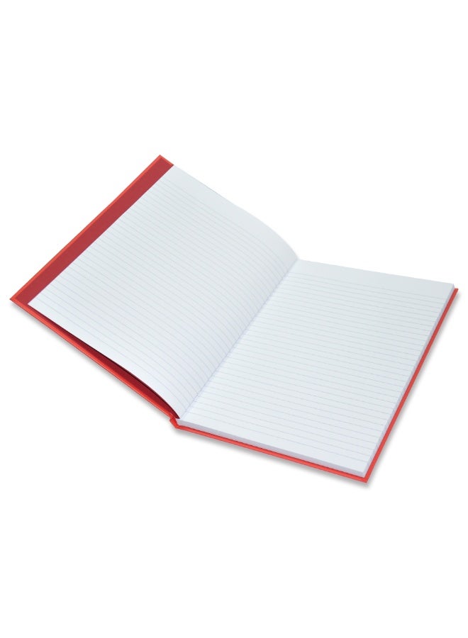 FIS Neon Hard Cover Notebook Single Line A4, 100-Sheets, Red 5-Piece - FSNBA4N250  - Image 3