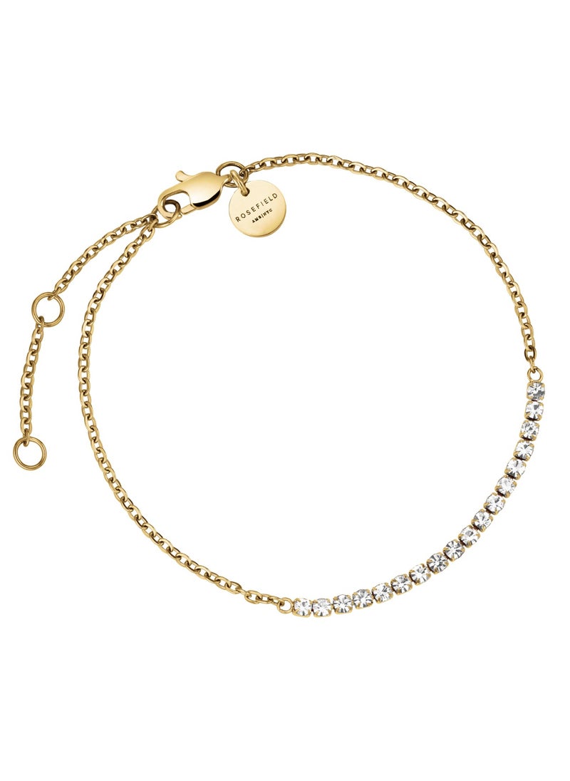 RoseField Rosefield Tennis Crystal Clear Bracelet Gold - JBTCG-J904  - Image 1