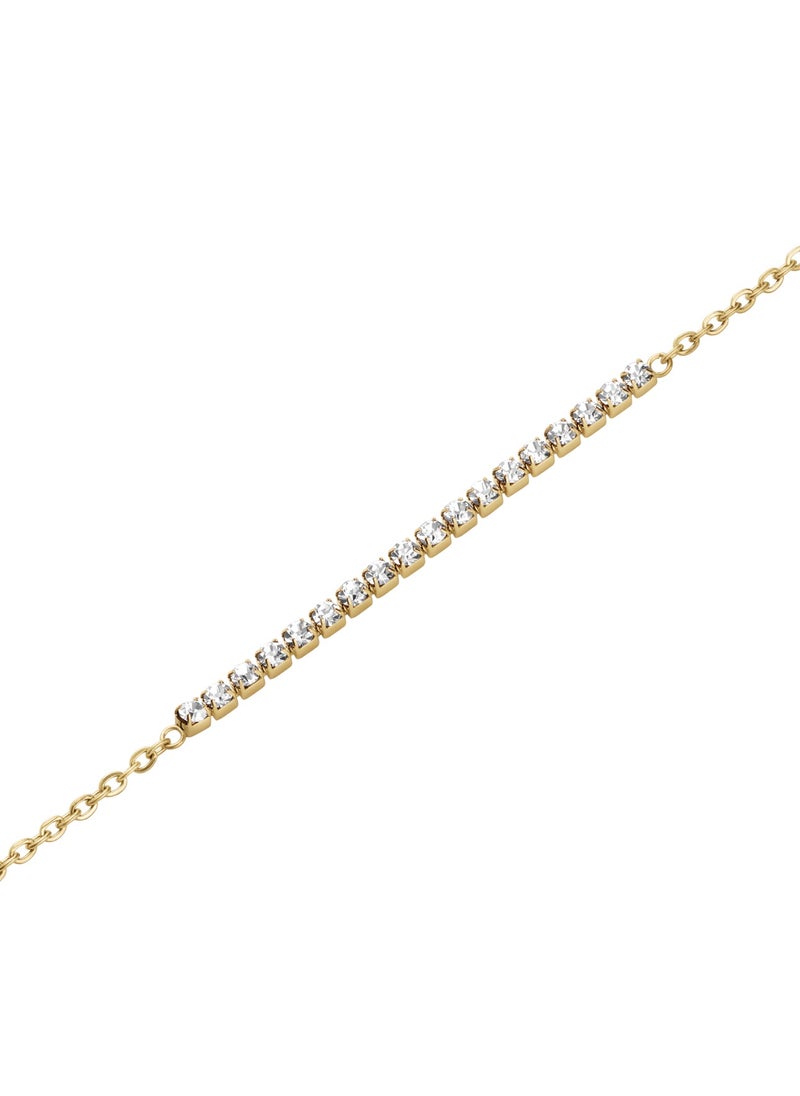 RoseField Rosefield Tennis Crystal Clear Bracelet Gold - JBTCG-J904  - Image 2