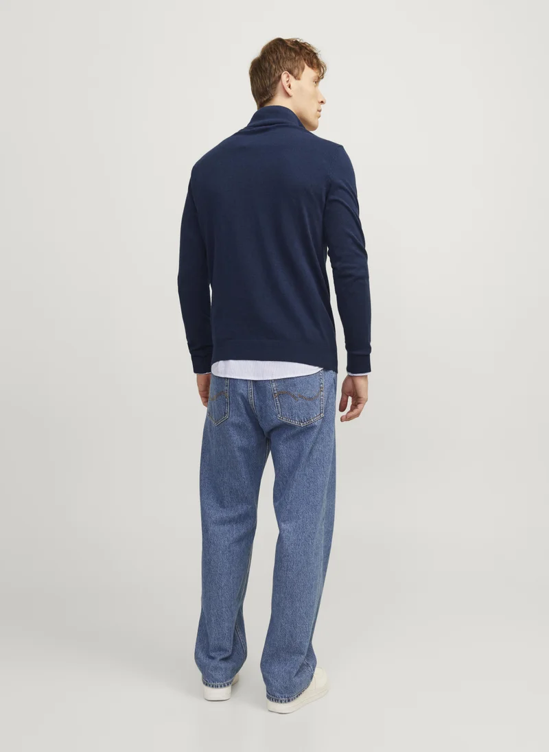 جاك اند جونز Knitted Half Zip Up Sweater