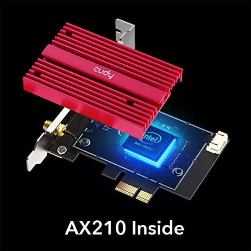 Cudy AX5400 Wireless WiFi 6E PCIe Card for PC, Bluetooth 5.3, AX210 Module Inside, Bluetooth 5.2/5/4.0, 802.11ax/ac/a/b/g/n, Windows 11,10, WE3000S - Image 3