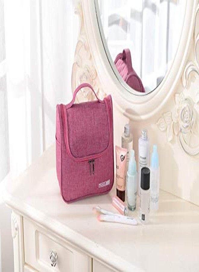 Shivexim® Bathroom Storage Toiletry Bag Compartment Boxes Hanging Hook Cosmetics Travel Makeup Bag (Pink) - Image 5