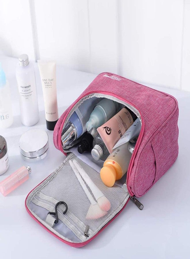 Shivexim® Bathroom Storage Toiletry Bag Compartment Boxes Hanging Hook Cosmetics Travel Makeup Bag (Pink) - Image 4
