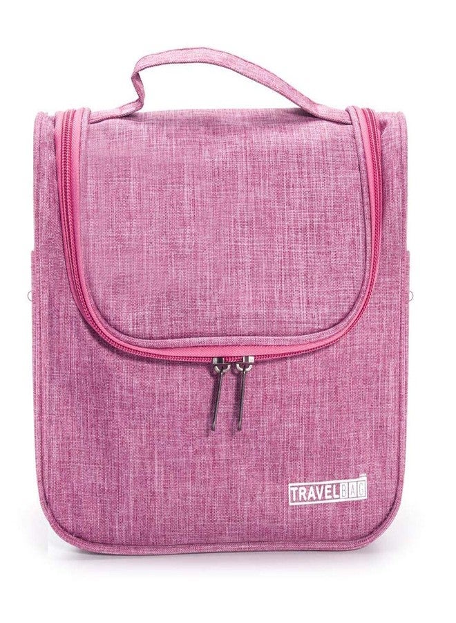 Shivexim® Bathroom Storage Toiletry Bag Compartment Boxes Hanging Hook Cosmetics Travel Makeup Bag (Pink) - Image 1