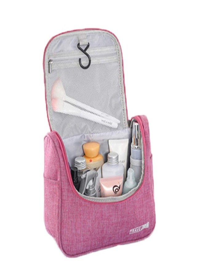 Shivexim® Bathroom Storage Toiletry Bag Compartment Boxes Hanging Hook Cosmetics Travel Makeup Bag (Pink) - Image 2