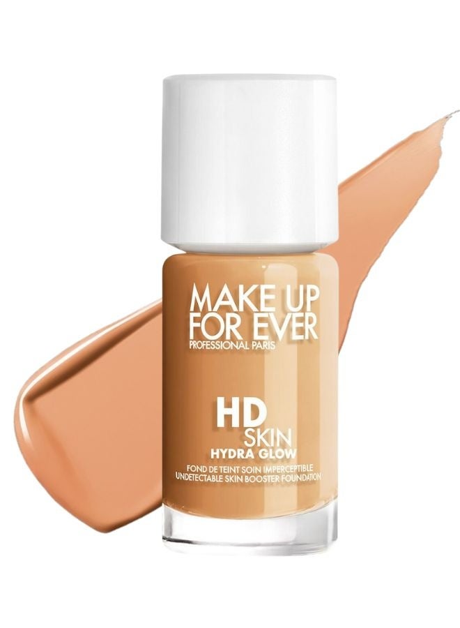 ميك اب فور ايفر ميك أب فور إيفر إتش دي سكين هايدرا جلو كريم أساس مرطب بحمض الهيالورونيك 30 مل / أونصة واحدة - لون 3Y42 برالين دافئ - للبشرة المتوسطة إلى السمراء بدرجات لون الخوخ - Image 1