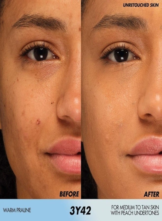 ميك اب فور ايفر ميك أب فور إيفر إتش دي سكين هايدرا جلو كريم أساس مرطب بحمض الهيالورونيك 30 مل / أونصة واحدة - لون 3Y42 برالين دافئ - للبشرة المتوسطة إلى السمراء بدرجات لون الخوخ - Image 2