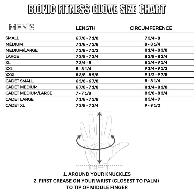 Bionic Men's Beastmode Full Finger Gym Gloves (Large) - Image 5