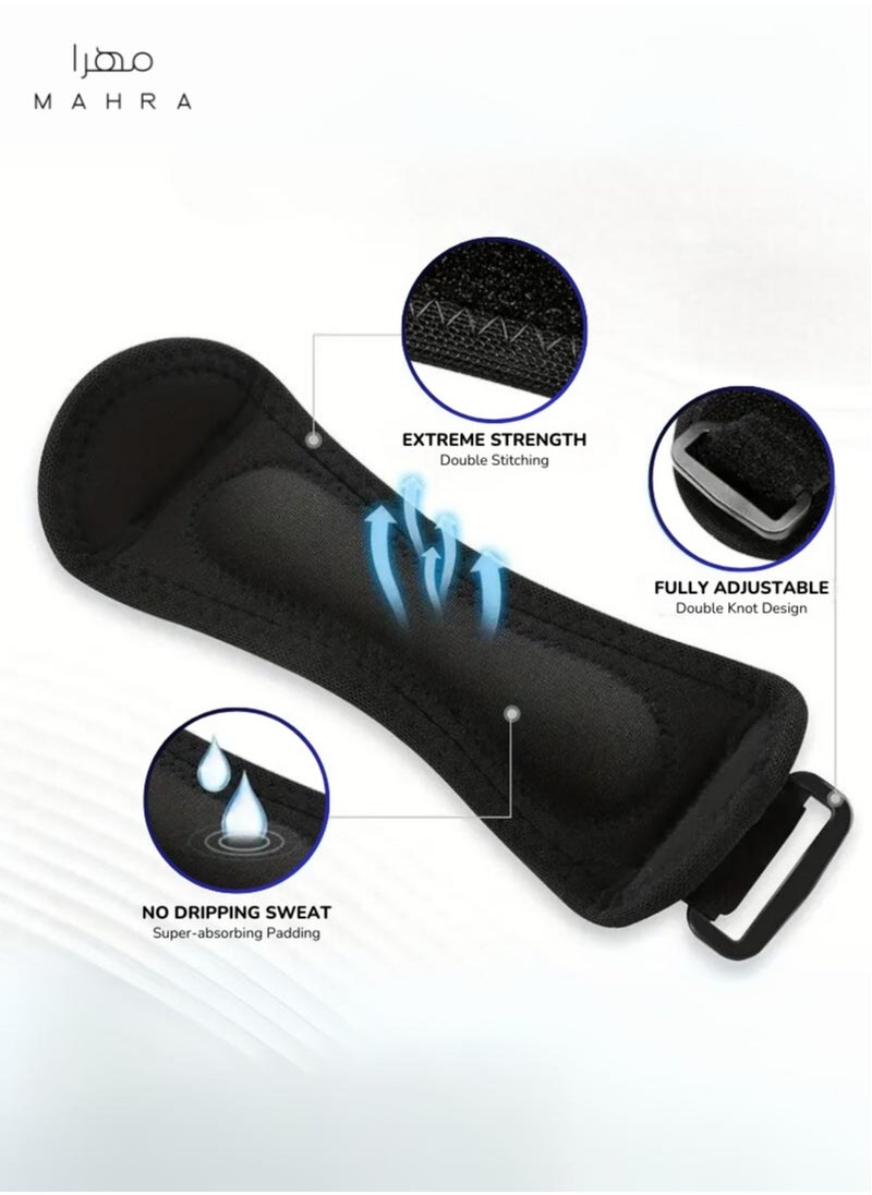 Generic Set of 2 | Patellar Tendon Brace | Black, Set of 2, Adjustable Knee Support Straps for Relief from Pain, Jumper's Knee, Tendonitis, Athletics, Running, Basketball, Knee Compression, Patellar Stabilizer, Lightweight and Breathable  - Image 5