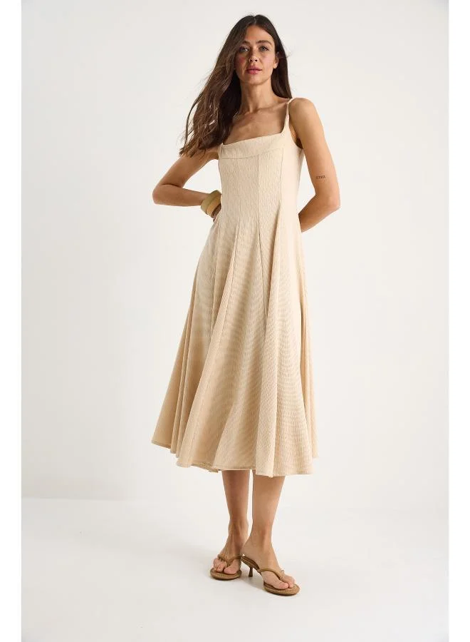 Ginger Square Neck A Line Dress