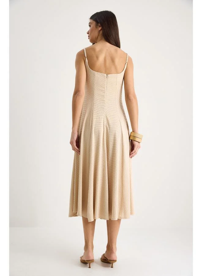 Ginger Square Neck A Line Dress