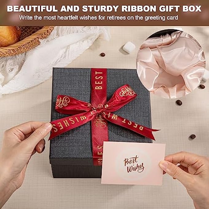 ALBISS هدايا تقاعد مضحكة للنساء لا يمكنك التقاعد من كونك رائعًا، كوب تقاعد من الرخام الوردي سعة 14 أونصة مع بطاقة معايدة مطبوعة بالذهب، هدايا وداع سعيدة للزملاء المتقاعدين والأصدقاء، صندوق هدايا لطيف - Image 4