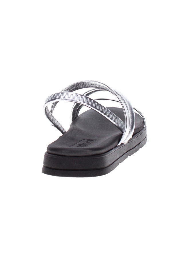 MOLECA Textured Slip-On Flat Sandals - Image 1