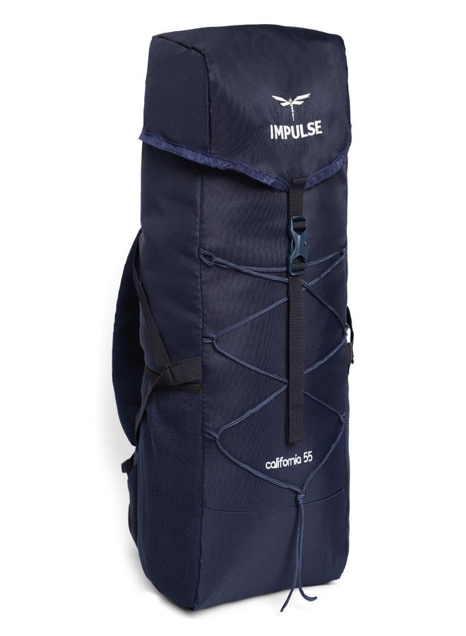 Impulse Rucksack Bags 55 Litres Travel Bag For Men Tourist Bag For Travel 3 Compartment Backpack For Hiking Trekking Bag For Men Camping California 55 With 1 Year Warranty, Blue - Image 3