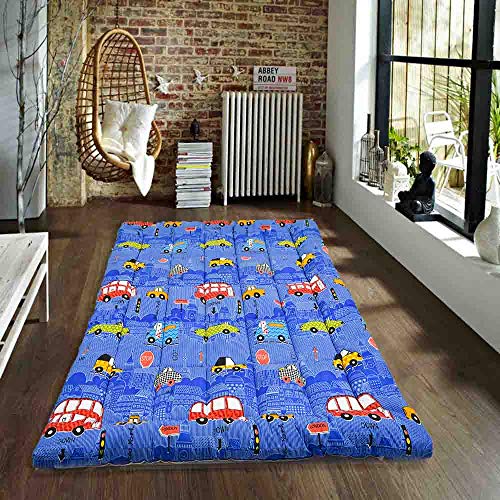 RRC Cotton Super Soft 700 GSM Hollow Fiber Filled Mattress Padding/Topper for Comfortable Sleep, 4 Corner Elastic Band King Size 72X78(Inches) 6X6.5(Feet) Mattress Topper, Blue - Image 2