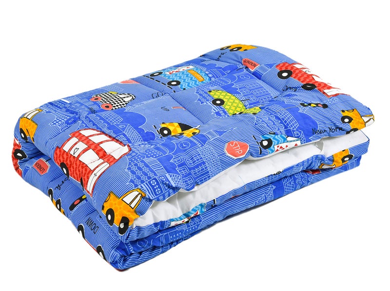 RRC Cotton Super Soft 700 GSM Hollow Fiber Filled Mattress Padding/Topper for Comfortable Sleep, 4 Corner Elastic Band King Size 72X78(Inches) 6X6.5(Feet) Mattress Topper, Blue - Image 3