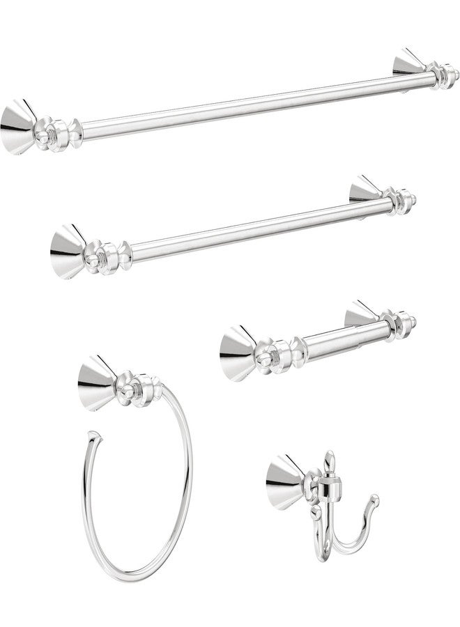 Delta Vessona (1-Pack) 24'' Towel Rack for Bathroom Polished Chrome Towel Bar for Bathroom Wall Towel Holder Rod Wall Mounted VES24-PC - Image 3