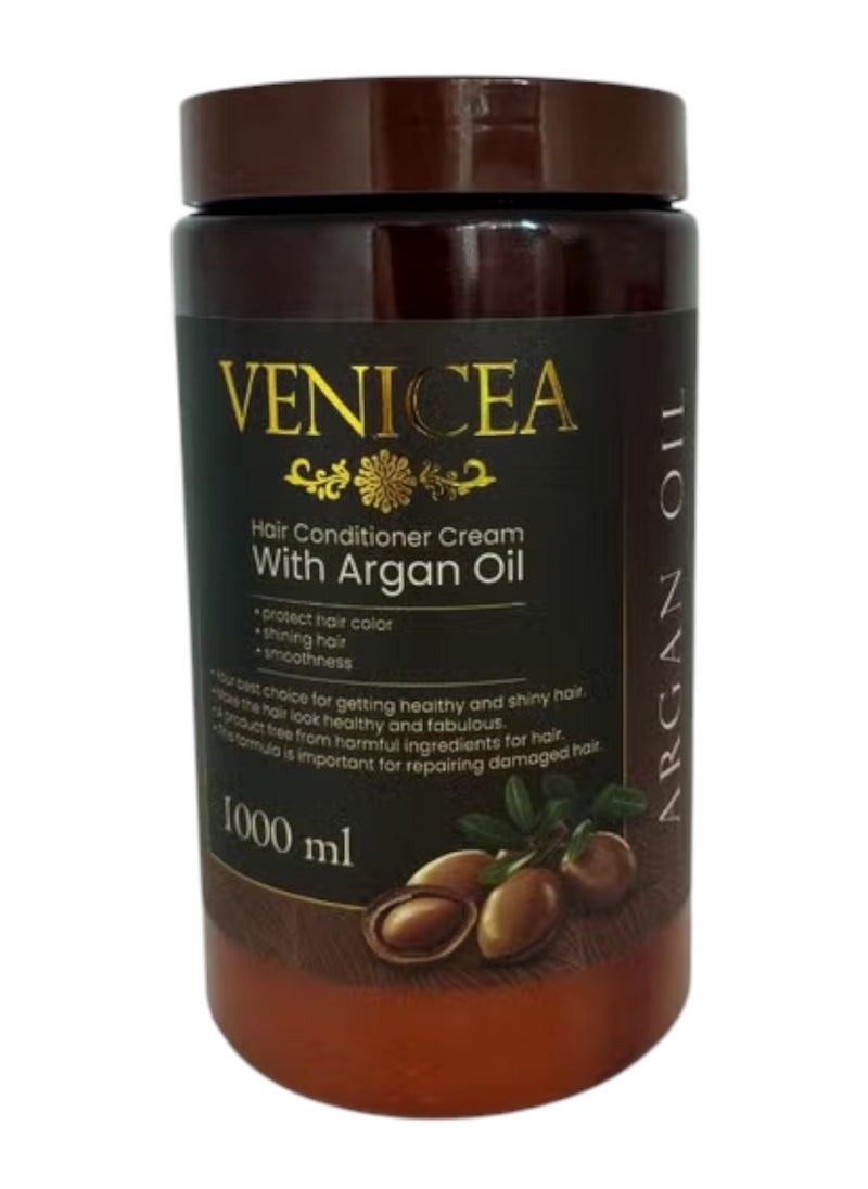Venice Hair oil bath, a treatment and nourishment for hair, seven oils, 1000 ml, treats split ends, gives hair an excellent shine and softness, and makes hair more smooth and shiny.  - Image 1