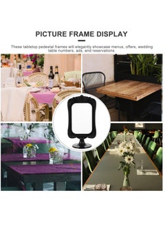 Excefore Standing Desktop Photo Frame, Photo Display Frame, Room Decor Double Two Sided Photo Frame, for Tabletop Display, Decorative Floral Design Home Décor, Photo Gallery, Art, More (Black)  - Image 5