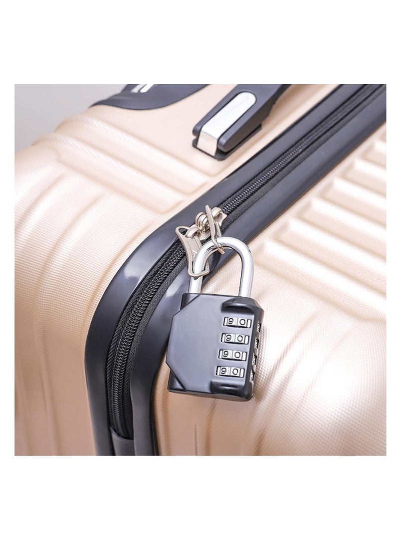 ECVV 2 Pcs Combination Padlocks 4 Digit Code Security Luggage Lock Suitcase Locks Heavy Duty Lock Weather Proof Keyless for Outdoor, Gym, School, Garage, Storage-Black - Image 5