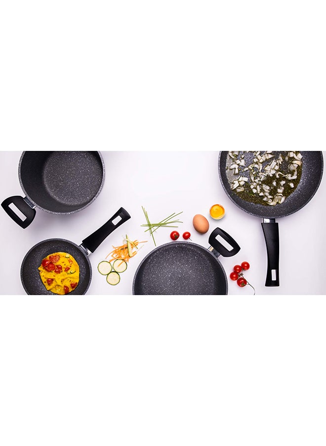 Pedrini Maori Cookware Set (Casserole+Gl20/24 /28,Fry P Padell 24,Serving Spon &Universal Turner Nylon Head)