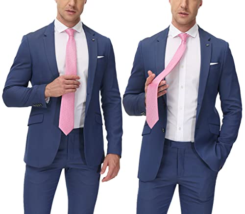 Adulove Men's Necktie Classic Silk Tie Woven Jacquard Neck Ties 9 PCS - Image 4