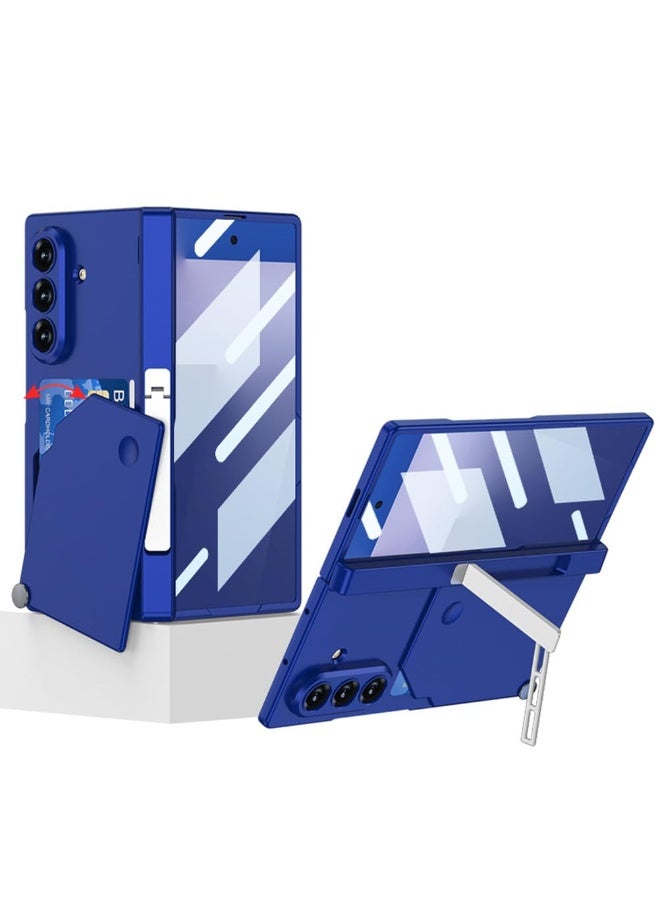 general Case for Samsung Galaxy Z Fold 7, with Hinge, Full Body Protective Case, Folding Stand, Invisible Card Slot, Shockproof Hard PC Case - Image 1