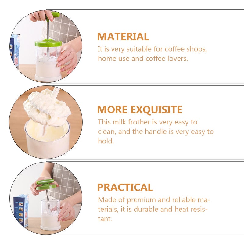2pcs Professional Manual Frother Cappuccino Mixer Practical Kitchen Gadget - Image 5