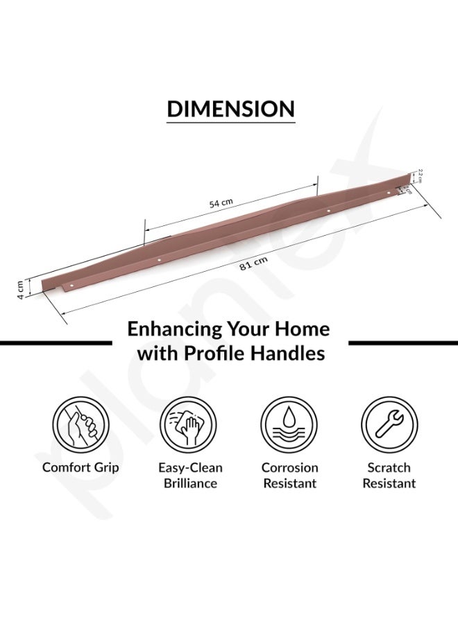 Plantex Profile Handle for Kitchen Cabinet/30 Inch Aluminium Drawer Profile Handle/Wardrobe Pull Handle for Home/Office/Hotel - Pack of 5 (Rose Gold) - Image 3
