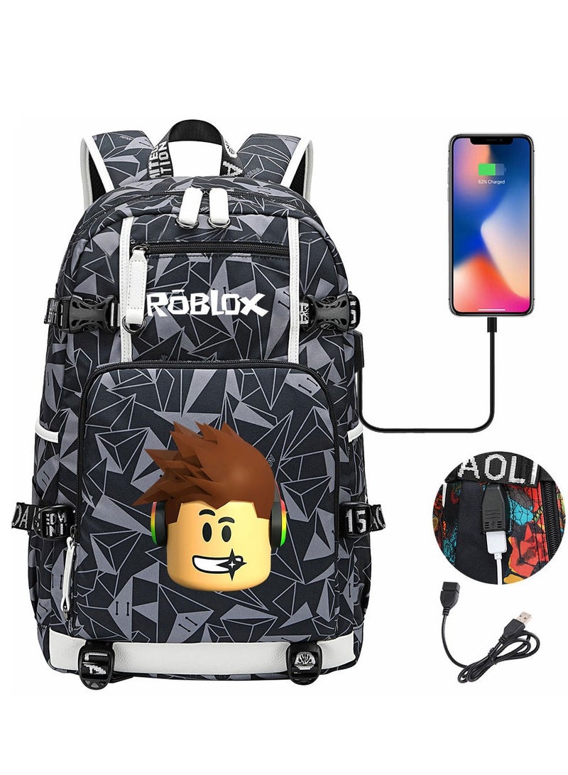 ROBLOX Comic USB Password Lock Backpack Three-Piece Set