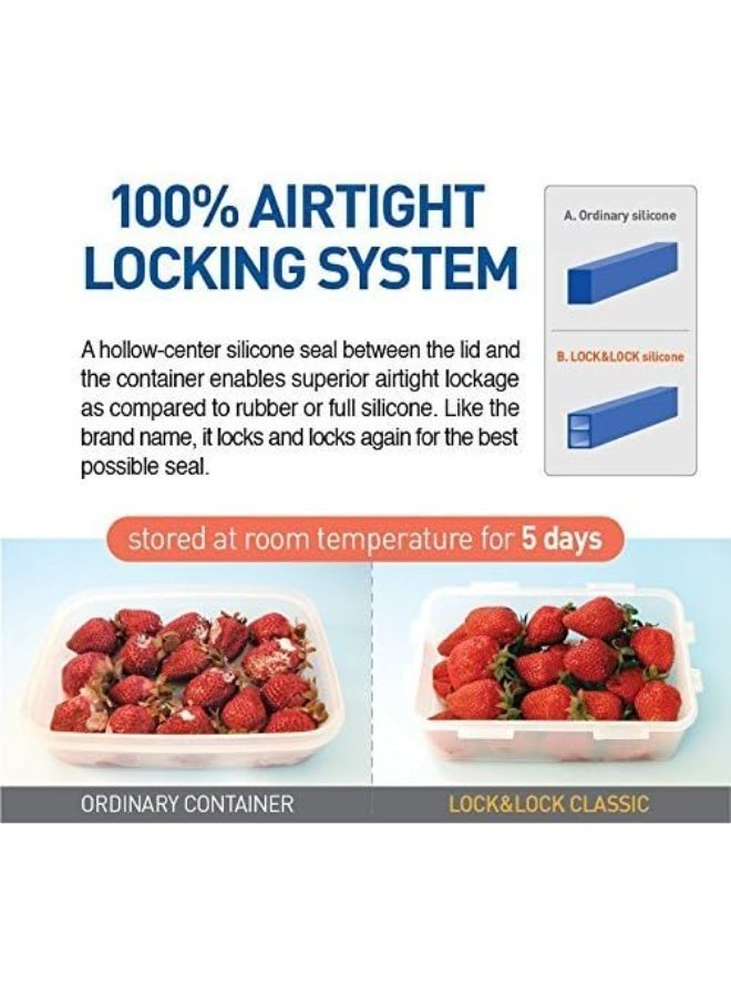 لوك اند لوك وعاء طعام كلاسيكي صديق للبيئة 750 مل شفاف - Image 5