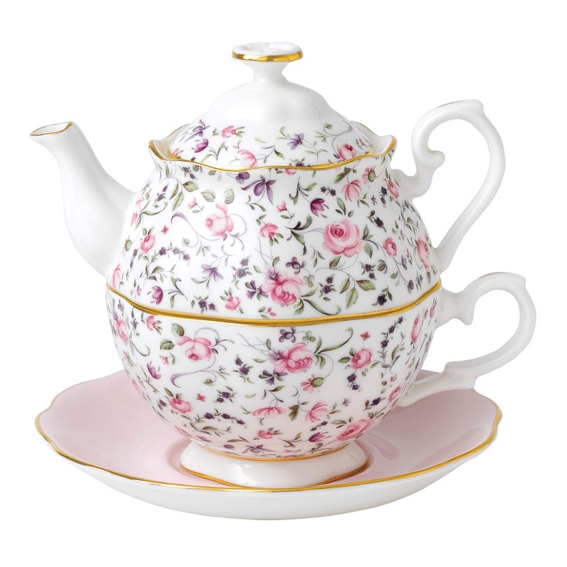 Royal Albert Rose Confetti Tea For One - Image 1
