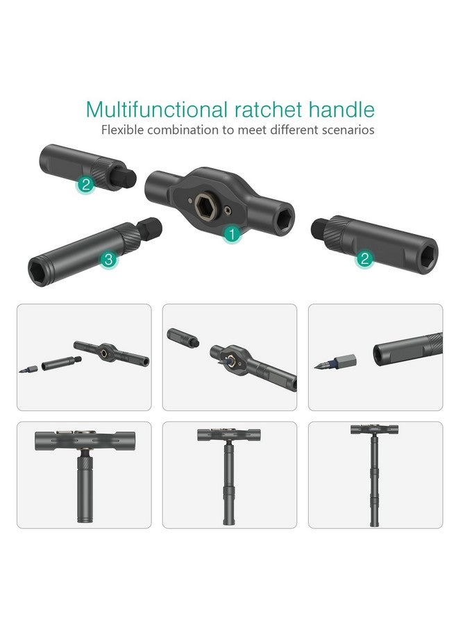 ORIA Ratchet Screwdriver Set, 42 in 1 Magnetic Repair Tool Kit with Rotatable Ratchet Handle, Screwdriver Set with 40 PCS Magnetic Precision Bits, Storage Case for Home Appliances - Image 2