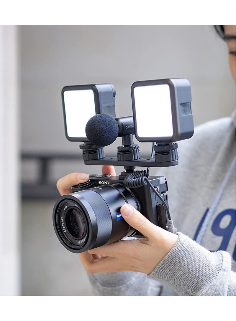 Captaintech Camera Cold Shoe Extension Mount, Three Cold Shoe Mouth 1/4 Screw Hole 180 Degree Rotation Expansion Bracket, Vlog Accessories Kits, for Gopro, for iPhone, for Sony for Canon - Image 5