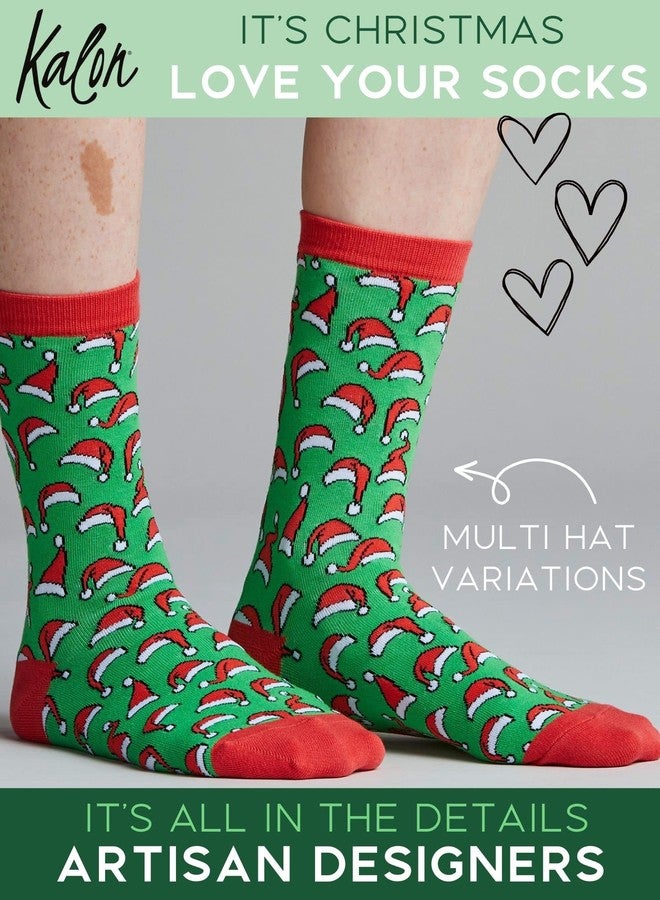كالون مجموعة جوارب كالون النسائية المكونة من 6 قطع، جوارب عيد الميلاد، مجموعة هدايا مرحة ولطيفة للعطلات (مقاس متوسط، مرح) - Image 5