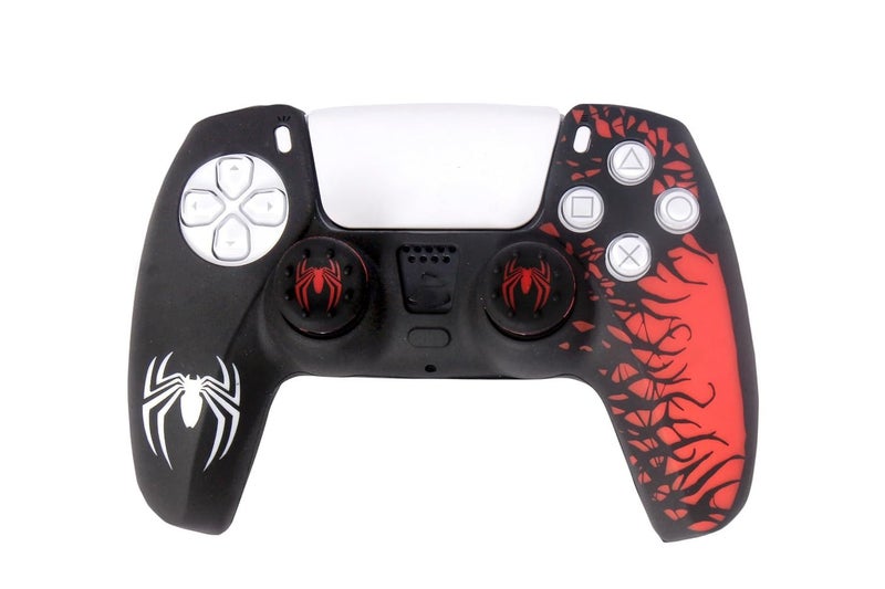 New World Game Controller Silicone Cover for PS5 Game Controller 30th Anniversary Customized Protective Cover for Controller, with 2 Thumb Grip Caps (White/red) - Image 5