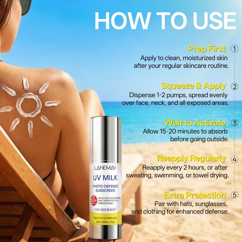 LANEMAY Sun Protection Lotion 30g SPF50+ PA+++ for Face and  Body - Image 3