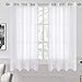 BGment Linen Look Semi Sheer Curtains for Bedroom, Grommet Light Filtering Casual Textured Privacy Curtains for Living - Image 2