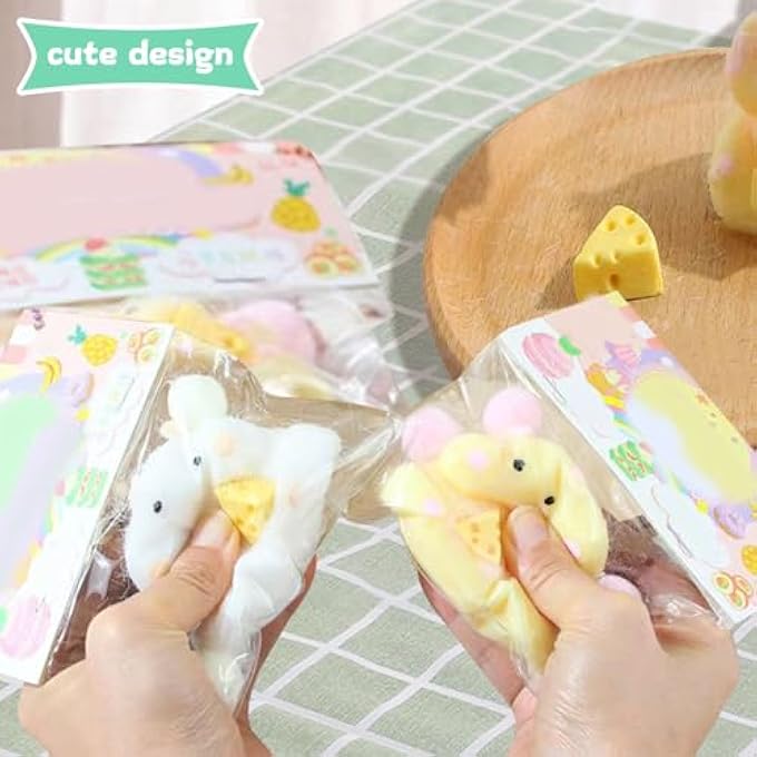 SWIUKPHE 3inch Big Cute Soft Hamster Squishy Toys,2pcs Squishy Hamster Squeeze Toys,for Kids Party Favors,Suitable Adults Kids - Image 3